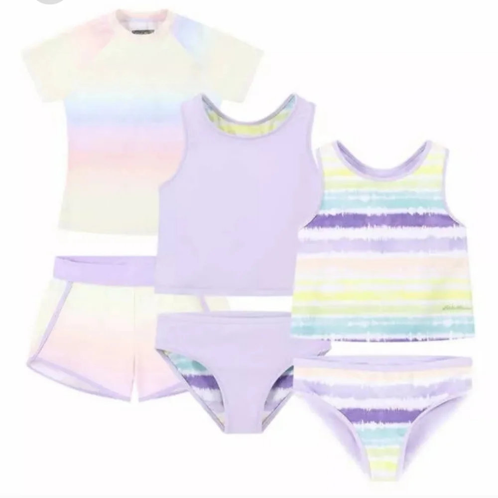 NWT Eddie Bauer 4 piece reversible swim suit/ tankini nwt
